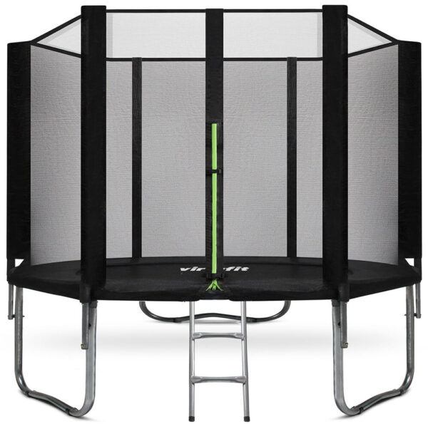 virtufit trampoline met veiligheidsnet zwart 251 cm